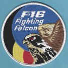 Belgian Air Force F-16 Fighting Falcon Aircraft Patch