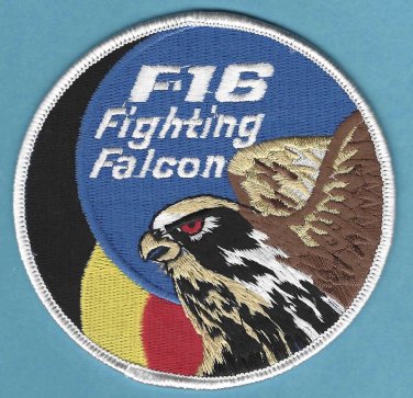 Belgian Air Force F-16 Fighting Falcon Aircraft Patch