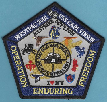 CVN-70 USS Carl Vinson OEF 2001 Westpac Cruise Patch