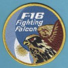 Argentine Air Force F-16 Fighting Falcon Aircraft Patch