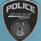Burlington Northern Santa Fe Railroad Police Tactical K-9 Unit Patch