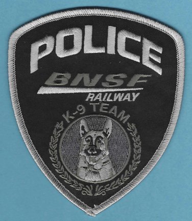 Burlington Northern Santa Fe Railroad Police Tactical K-9 Unit Patch