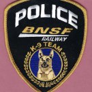 Burlington Northern Santa Fe Railroad Police K-9 Team Patch