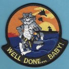 U.S. Navy F-14 Tomcat Well Done Military Fighter Aircraft Patch
