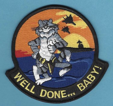 U.S. Navy F-14 Tomcat Well Done Military Fighter Aircraft Patch