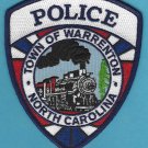 Warrenton North Carolina Police Patch Locomotive