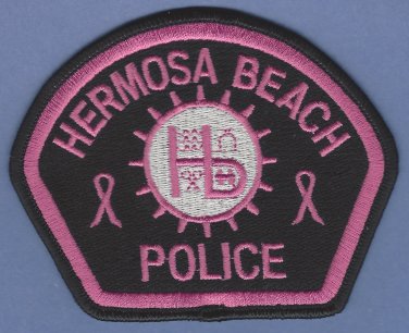Hermosa Beach California Police Pink Ribbon Patch