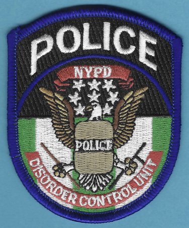 NYPD New York City Police Disorder Control Unit Patch