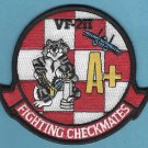 U.S. Navy VF-211 Fighting Checkmates Strike Fighter Squadron F-14 Tomcat Patch U.S. Navy VF-211 Fighting Checkmates Strike Fighter Squadron F-14 Tomcat Patch