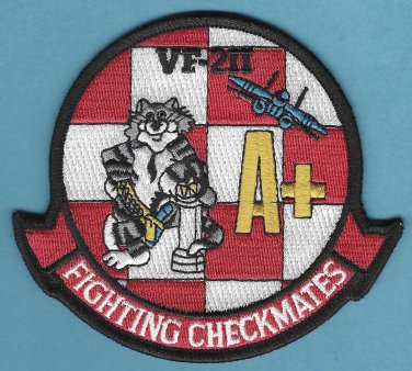 U.S. Navy VF-211 Fighting Checkmates Strike Fighter Squadron F-14 Tomcat Patch