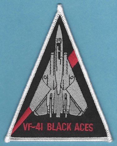 U.S. Navy VF-41 Black Aces Fighter Squadron F-14 Aircraft Patch
