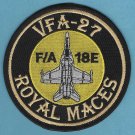 U.S. Navy VFA-27 Royal Maces Fighter Squadron F/A 18E Aircraft Patch U.S. Navy VFA-27 Royal Maces Fighter Squadron F/A 18E Aircraft Patch