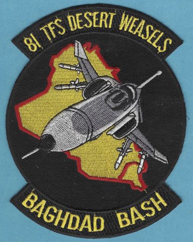 U.S. Air Force 81st Tactical Fighter Squadron Desert Weasels Patch