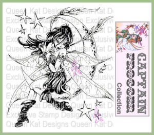 Athena Moon Fairy Unmounted Rubber Stamp