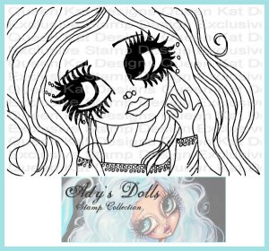 All Dressed Up Girl Unmounted Rubber Stamp