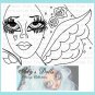 Angel Wings Dollie Unmounted Rubber Stamp
