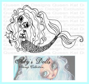 Mermaid Dollie Unmounted Rubber Stamp