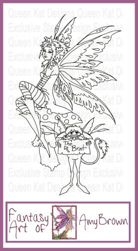 The Brat Unmounted Rubber Stamp by Amy Brown