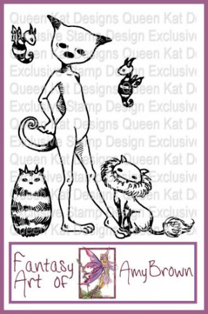 Critters Meeting Unmounted Rubber Stamp by Amy Brown