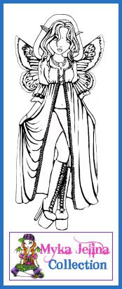 Demi Unmounted Rubber Stamp by Myka Jelina