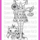 Daisy Unmounted Rubber Stamp by Myka Jelina
