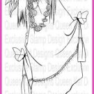 Chloe Unmounted Rubber Stamp by Myka Jelina