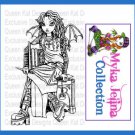 Killing Time Unmounted Rubber Stamp by Myka Jelina