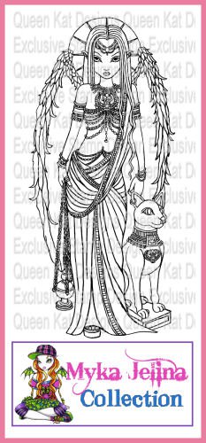 Nefertari Unmounted Rubber Stamp by Myka Jelina