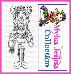Sadie Unmounted Rubber Stamp by Myka Jelina