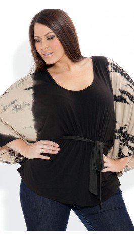 Tie Dye Flutter Top