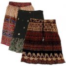 1840 - Assorted Rayon Crinkle Mini Skirts With Silver Threading