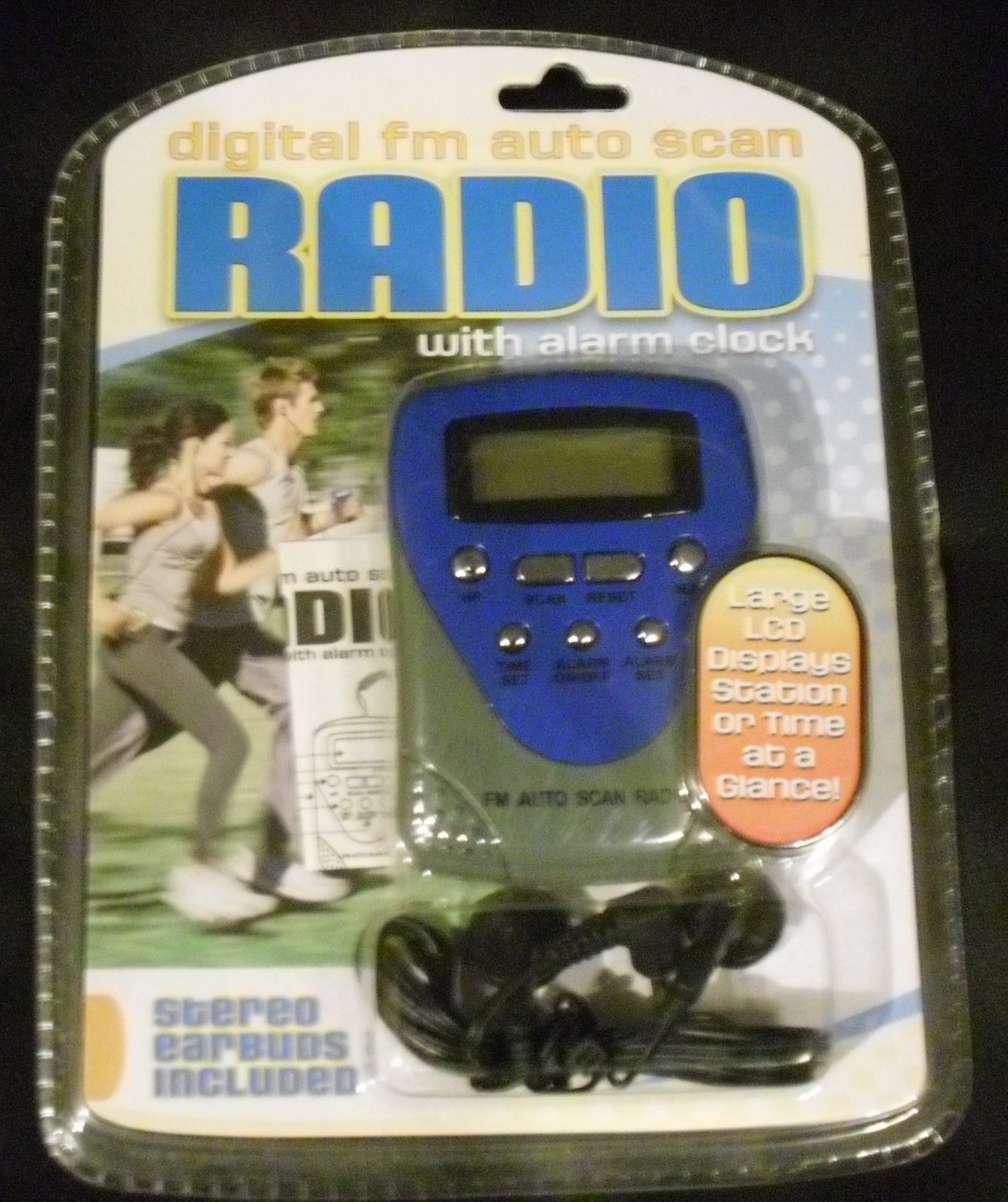 ~NEW~ Digital FM Auto Scan Radio with Alarm Clock with Stereo Earbuds