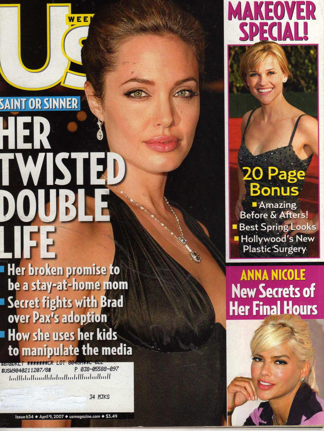 Us Weekly April 9, 2007 (Her Twisted Double Life)