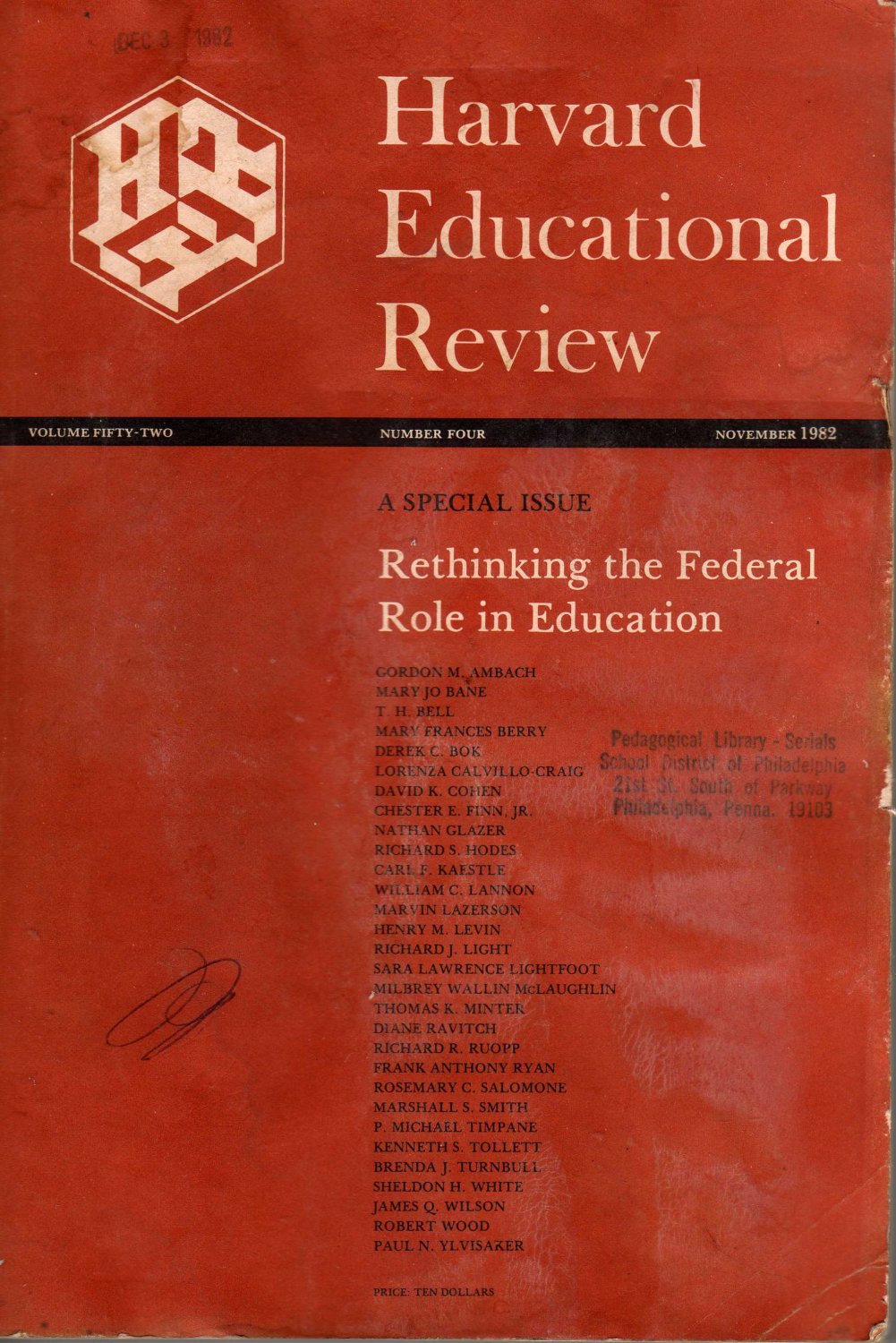 harvard educational review archives