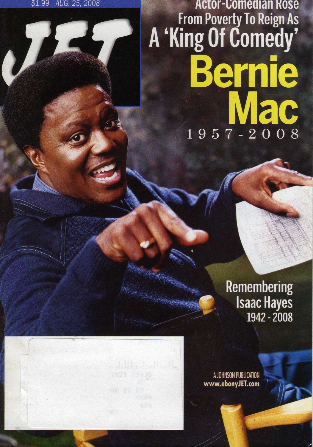 Jet Magazine August 25 2008 Bernie Mac.