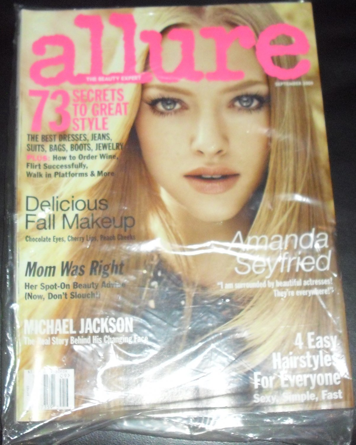 Allure September 2009 Amanda Seyfried Michael Jackson