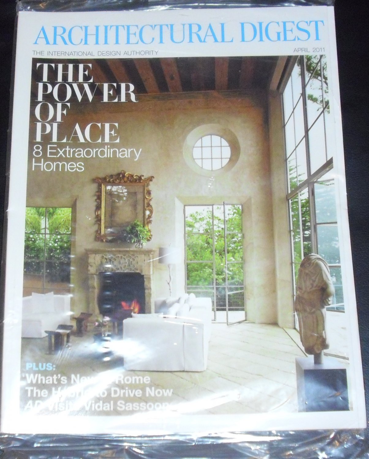 Architectural Digest April 2011 The Power of Place Vidal Sassoon What's New in Rome