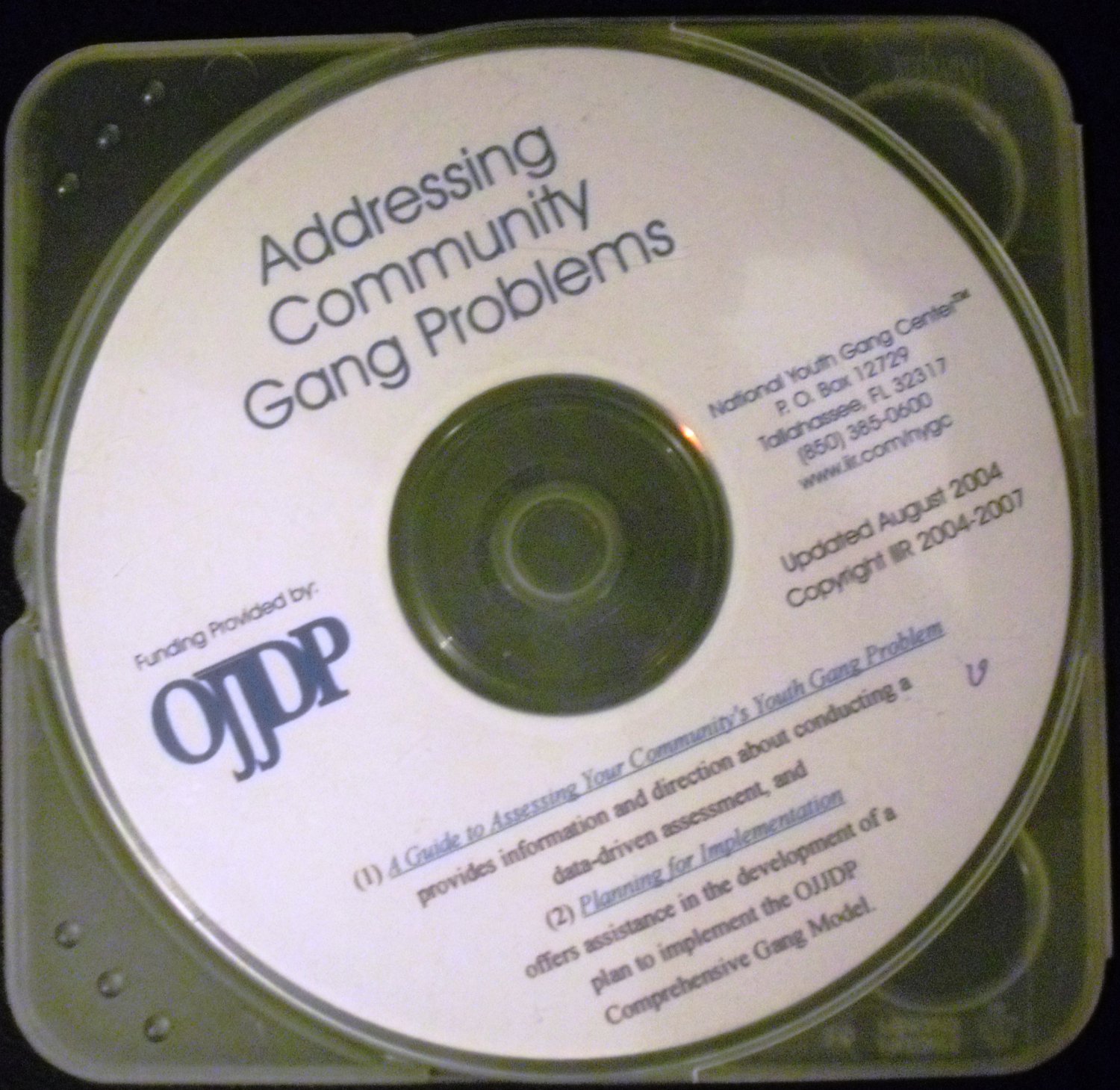 Addressing Community Gang Problems by National Gang Center(CD 2007)