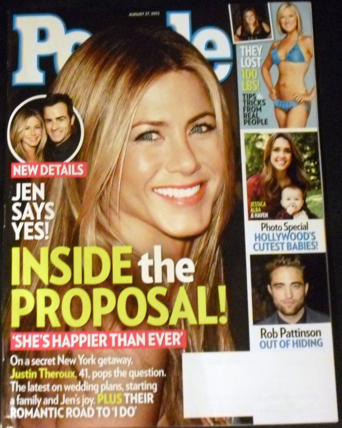 People magazine, August 27, 2012-Jennifer Aniston & Justin Theroux Get ...