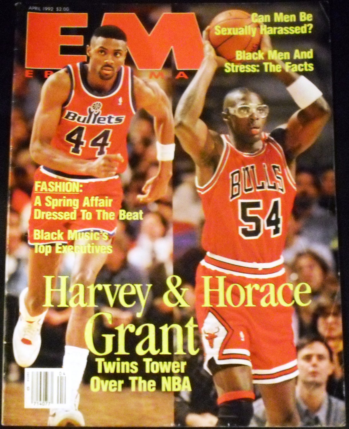 EM Ebony Man Magazine April 1992 Harvey & Horace Grant