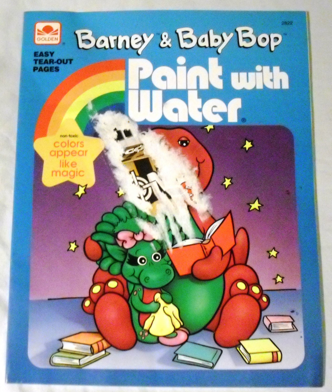 Barney & Baby Bop Paint With Water – 1999 by Golden Books