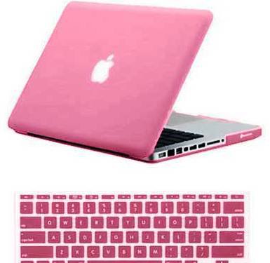 Pink Hard Cover Crystal case for Macbook AIR 11" & Keypad skin