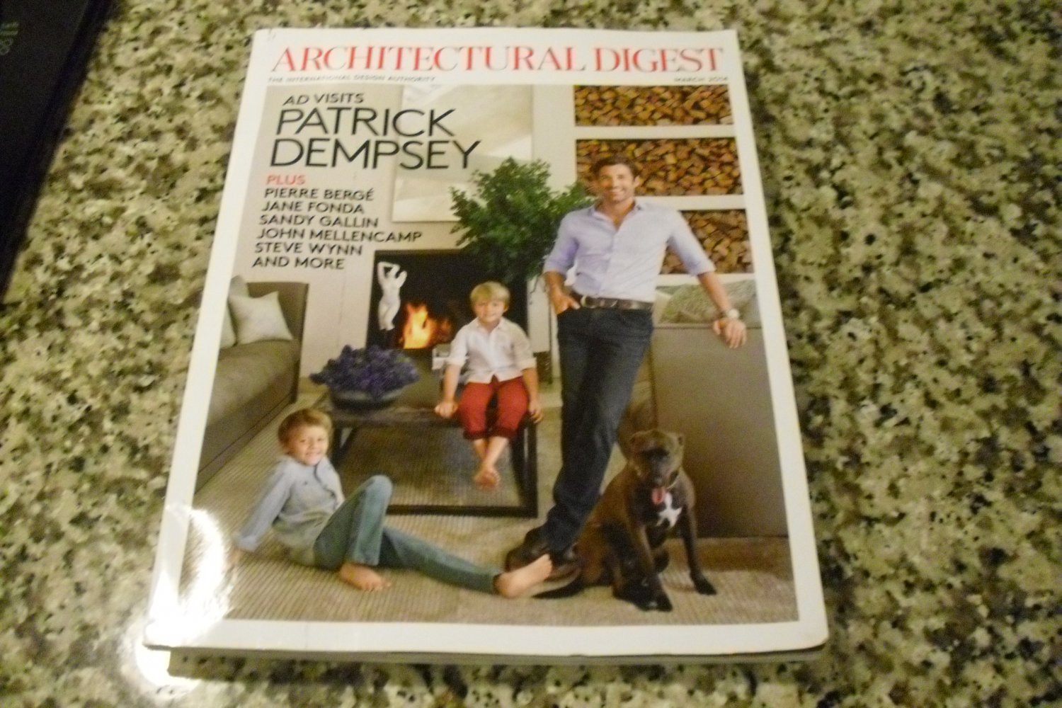 Architectural Digest March 2014 AD visits Patrick Dempsey, Pierre Berge, Jane Fonda