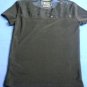 A. Byer California Brand Womens Size Small Black Top Shirt Sheer Sequins
