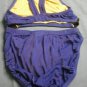 Nike Two Piece Athletic Swimsuit Bikini Size 6 - Blue, black and silver