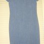 Trio New York Blue Short sleeve Pinstripe Dress- Work, professional, career