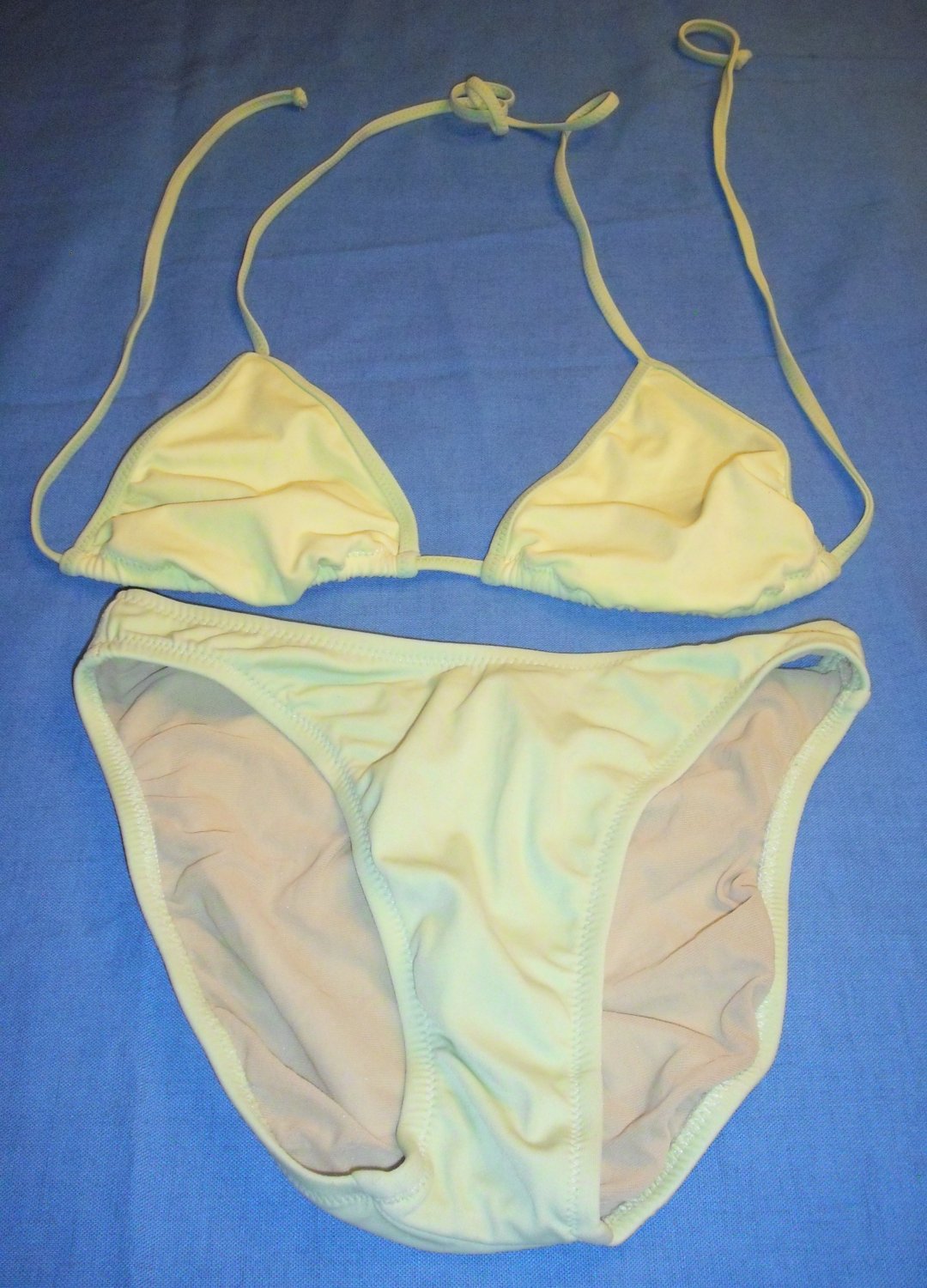 J Crew Swimwear String Bikini top size large, Bottom Bathing Suit- size S Green