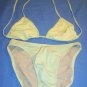 J Crew Swimwear String Bikini top size large, Bottom Bathing Suit- size S Green