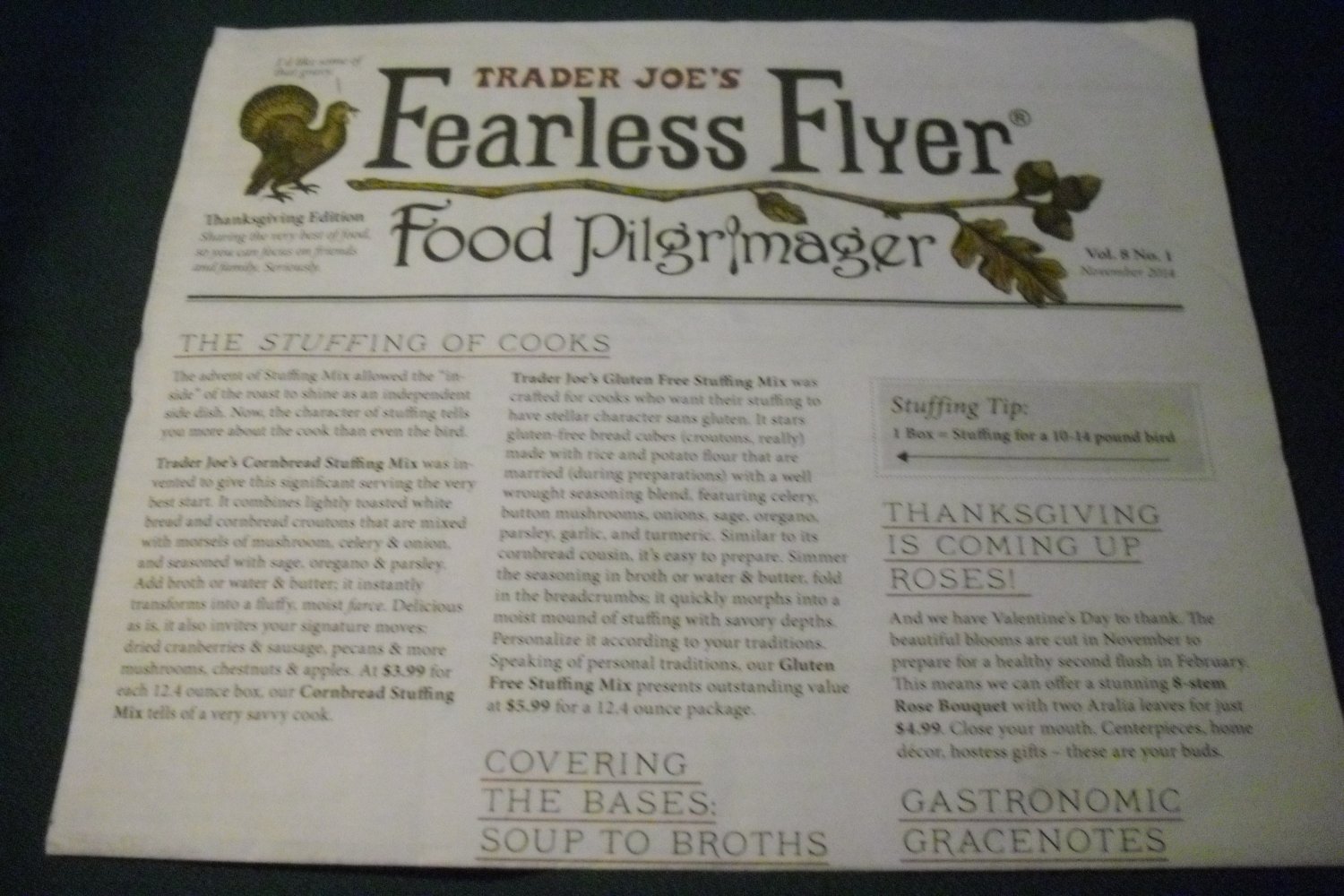 Trader Joe's Fearless Flyer Catalog November 2014 Vol. 8 No. 1