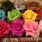 Glitter Feather Flower Hair Bow Pin Set of 11 Bows